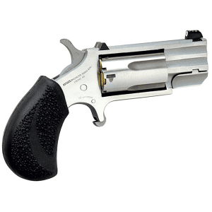 North American Arms Pug 22 Winchester Magnum Rimfire (WMR) Revolver 1" Stainless Barrel 5 Round Black Grip Night Sights