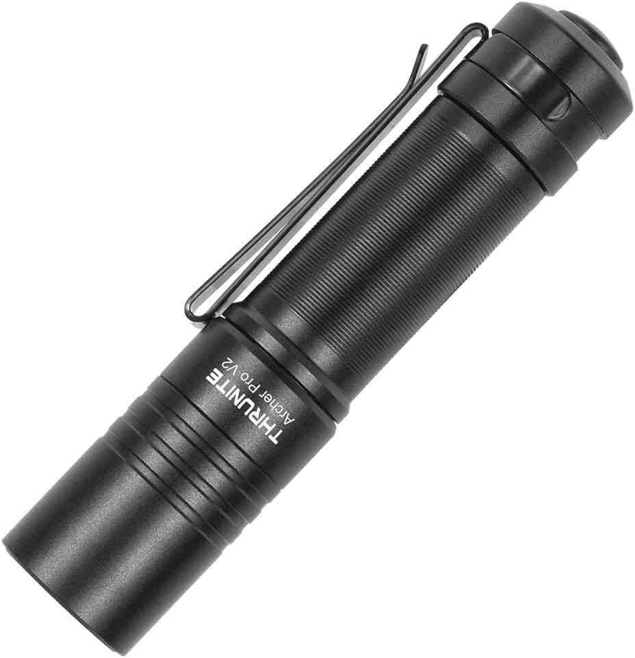 ThruNite Archer Pro V2 EDC Flashlight - 950 Lumens, USB-C Rechargeable, Tail Switch LED Penlight for Camping, Outdoor & Emergency - Cool White (Dark Green)