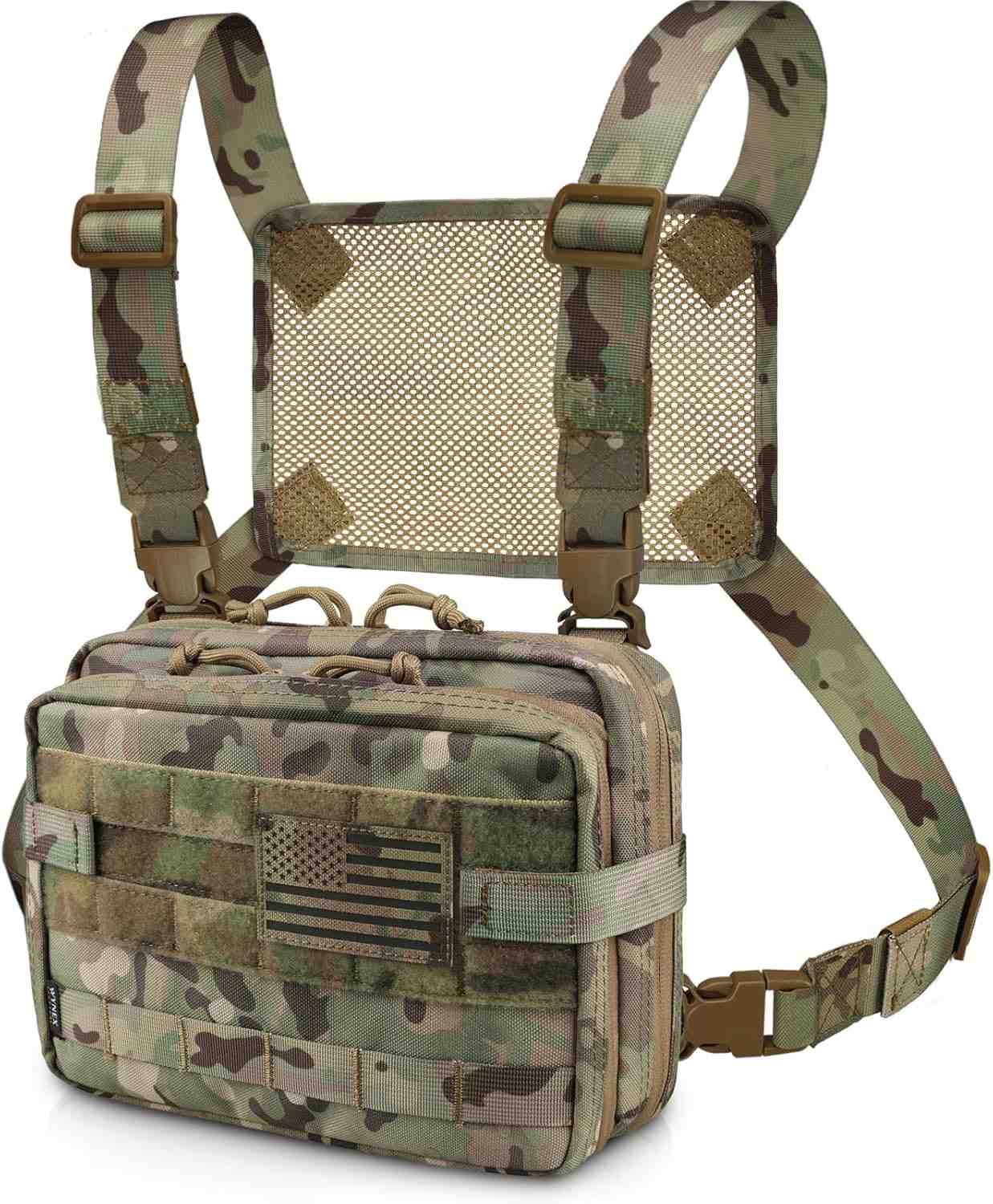WYNEX Tactical Large Admin Pouch of Double Layer Design, Molle EDC EMT Utility Pouch with Map Sleeve Modular Tool Pouch Large Capacity Flag Patch Included - $33.99 w Free Shipping