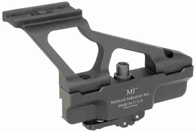 Midwest Industries AK 47/74 Generation 2 Aimpoint T1/Primary Arms M-06/Vortex Sparc Quick Detach Modular AK Scope Mount, Black, MWMI-AKSMG2-T1
