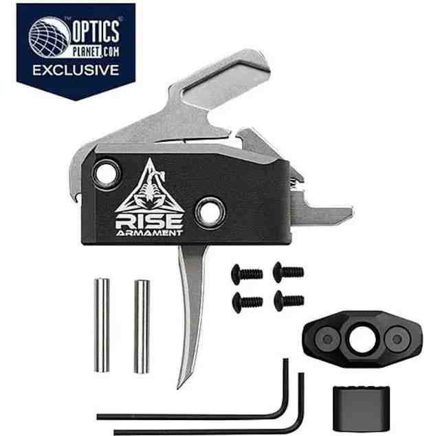 Rise Armament RA-434 High Performance Trigger w/Anti-Walk Pins, .308/.223 AR, Silver, RA-434-SLVR