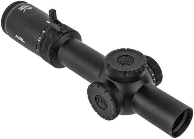 Primary Arms Compact PLx-1-8x24mm FFP Rifle Scope - Illuminated ACSS Raptor M8X Yard 5.56 / .308 Reticle, Black, 610150
