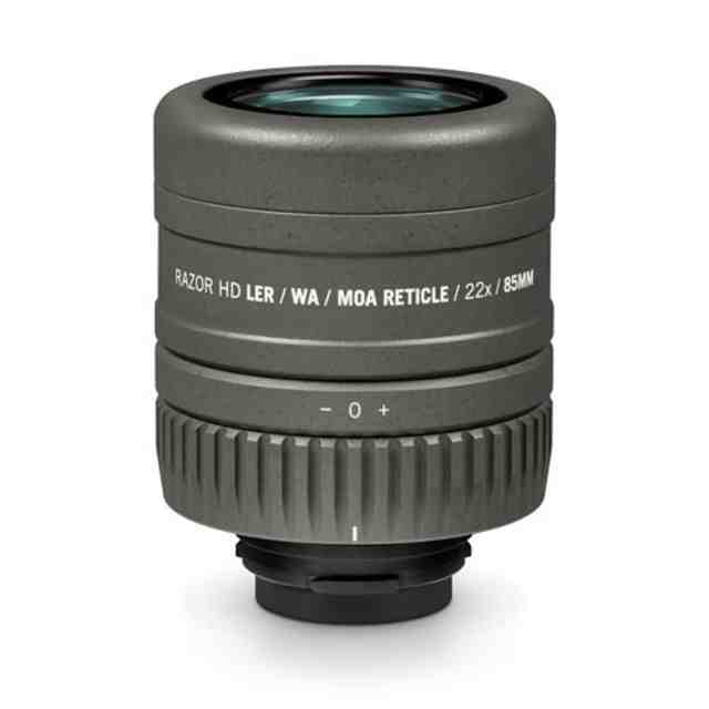 Vortex HD 22x Reticle Spotting Scope Eyepiece, Razor HD 27-60x85mm, MOA Reticle, Black, RS-85REA