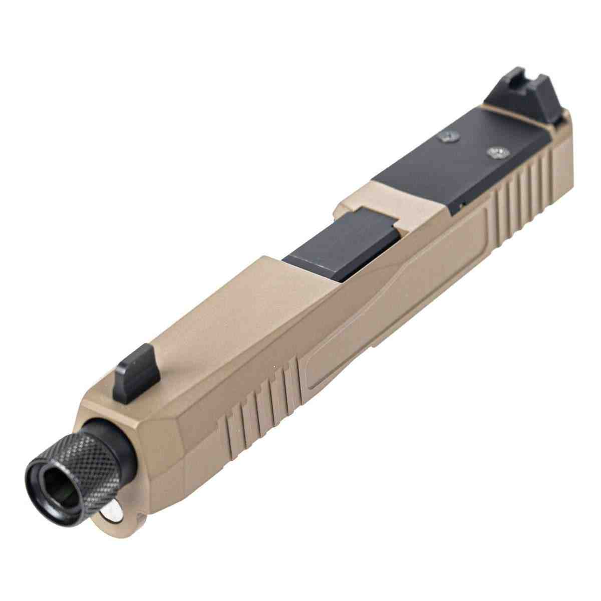 PSA Dagger Complete Doctor Cut Slide Assembly with Threaded Barrel, Extreme Carry Cut, FDE