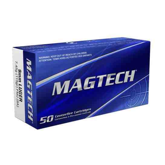 Magtech 9mm Ammo 115 Grain FMJ 50rds - 9A