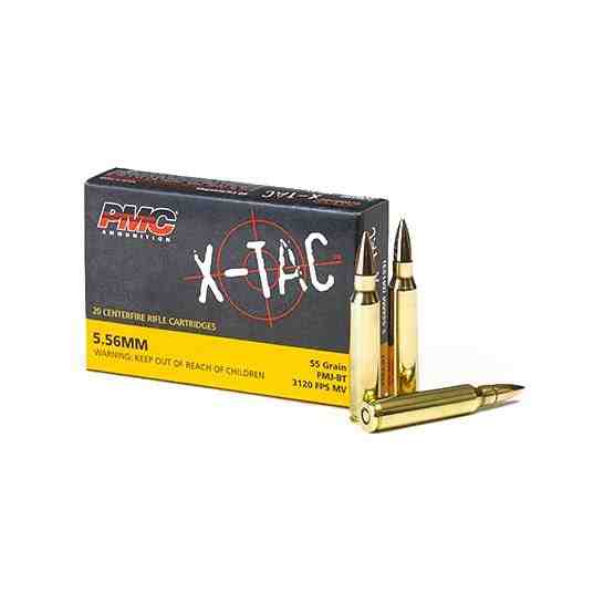 PMC X-TAC 5.56 NATO Ammo 55 Grain FMJBT, 20 rds/box – 556X