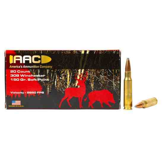 AAC 308 Winchester Ammo 150 Grain Soft Point 20rd Box