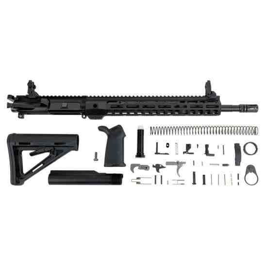 PSA AR-15 Rifle Kit 5.56 16" Nitride 1:7 Mid-Lgth 13.5" LTWT M-Lok MOE w/ MBUS Sights