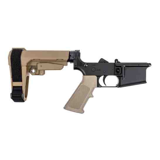 PSA AR15 Complete Classic SBA3 Lower, FDE