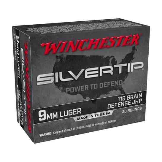 Winchester Silvertip 9mm Ammo 115 Gr JHP, 20rds
