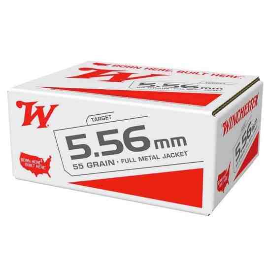 Winchester USA 5.56 Bulk Ammo 55 Gr FMJ, 500rds Bulk Pack