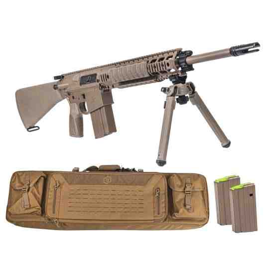 PSA Sabre AR-10 Rifle Forged 20" .308 w/ 12.5" Quad Rail, A1 Stock, Magpul Bi-Pod, 3 Mags, & Sabre Bag, FDE - $1,299.99 w Free Shipping