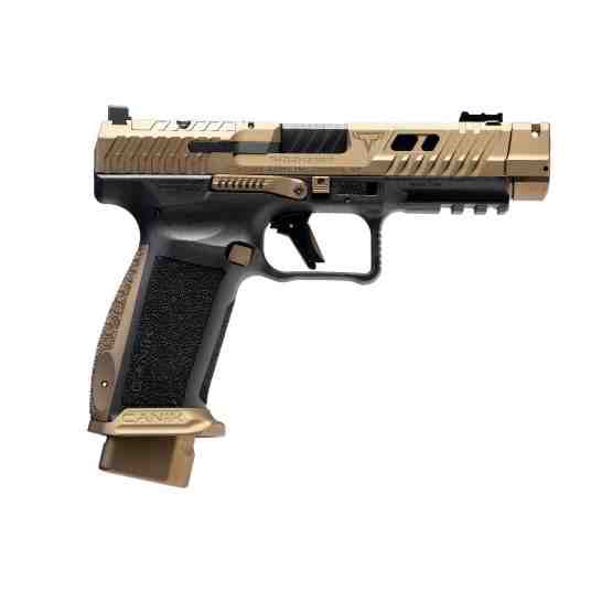 Canik TTI Combat 9mm 4.6" 18rd Pistol, Bronze / Black - HG7854-N