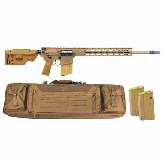PSA Sabre-10A2 "Super Sass" Forged 20" .308 5R Rifle w/15"Sabre Lock up rail, B5 CPS Stock, 3 Mags, and Bag - FDE - $1,549.99 w Free Shipping