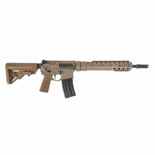 PSA "Sabre" MK12 Mod S 14.5" FN CHF CL PRI Gen 3 Tube and Surefire Warcomp P&W Rifle with B5 Bravo Furniture - FDE