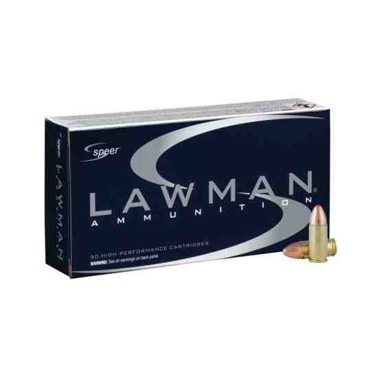 Speer Lawman 9mm 115gr TMJ Handgun Training Ammunition, 50 Rounds