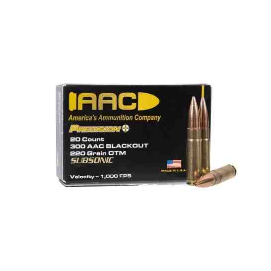 AAC 300 Blackout Ammo 220 Grain OTM 20rd Box