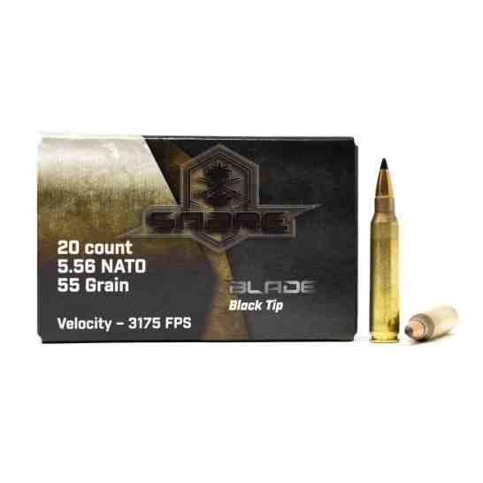 AAC "Sabre Blade Black Tip" 5.56 NATO 55 Grain 20rd Box Ammunition