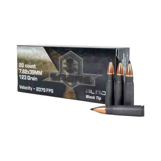 AAC "Sabre Blade Black Tip" 7.62x39mm 123 Grain 20rd Box Ammunition