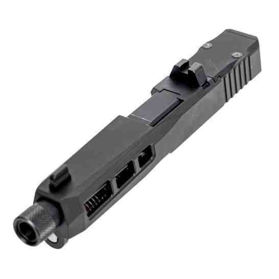 PSA Dagger Complete SW1 RMR Slide Assembly With Threaded Barrel, Black