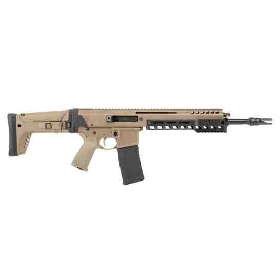 PSA JAKL 13.7" 5.56 1:7 Nitride Partial Picatinny Lower Hand Guard MOE SL EPT F5 Stock Rifle, FDE / Black