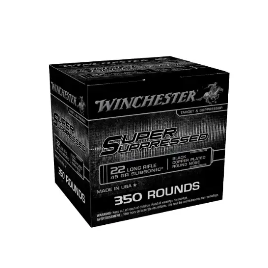 Winchester Super Suppressed 22LR 45gr 350rds-SUP22LRB2