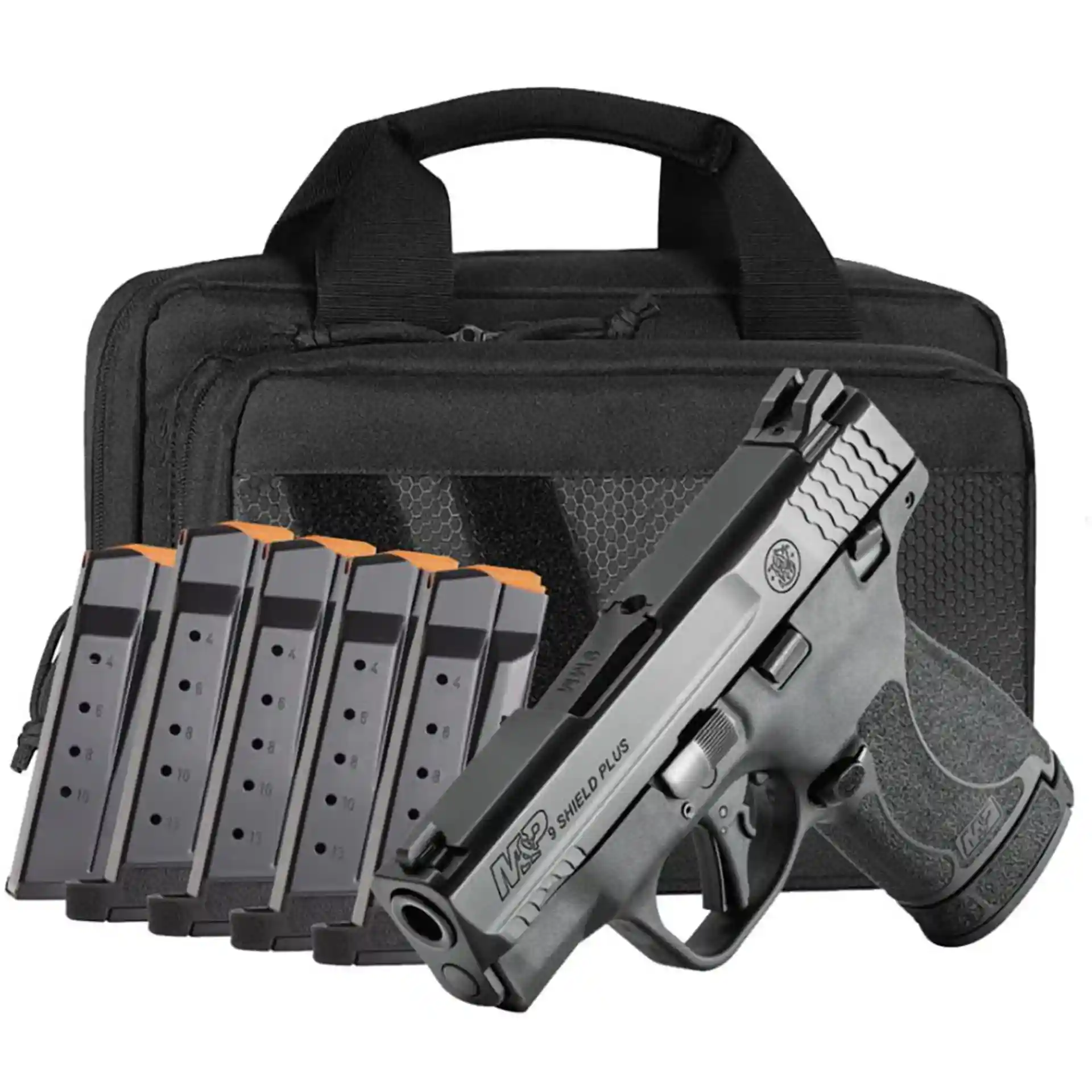 M&P9 Shield Plus 9mm 3.1"BB, 6 Mags, Carry on Bundle
