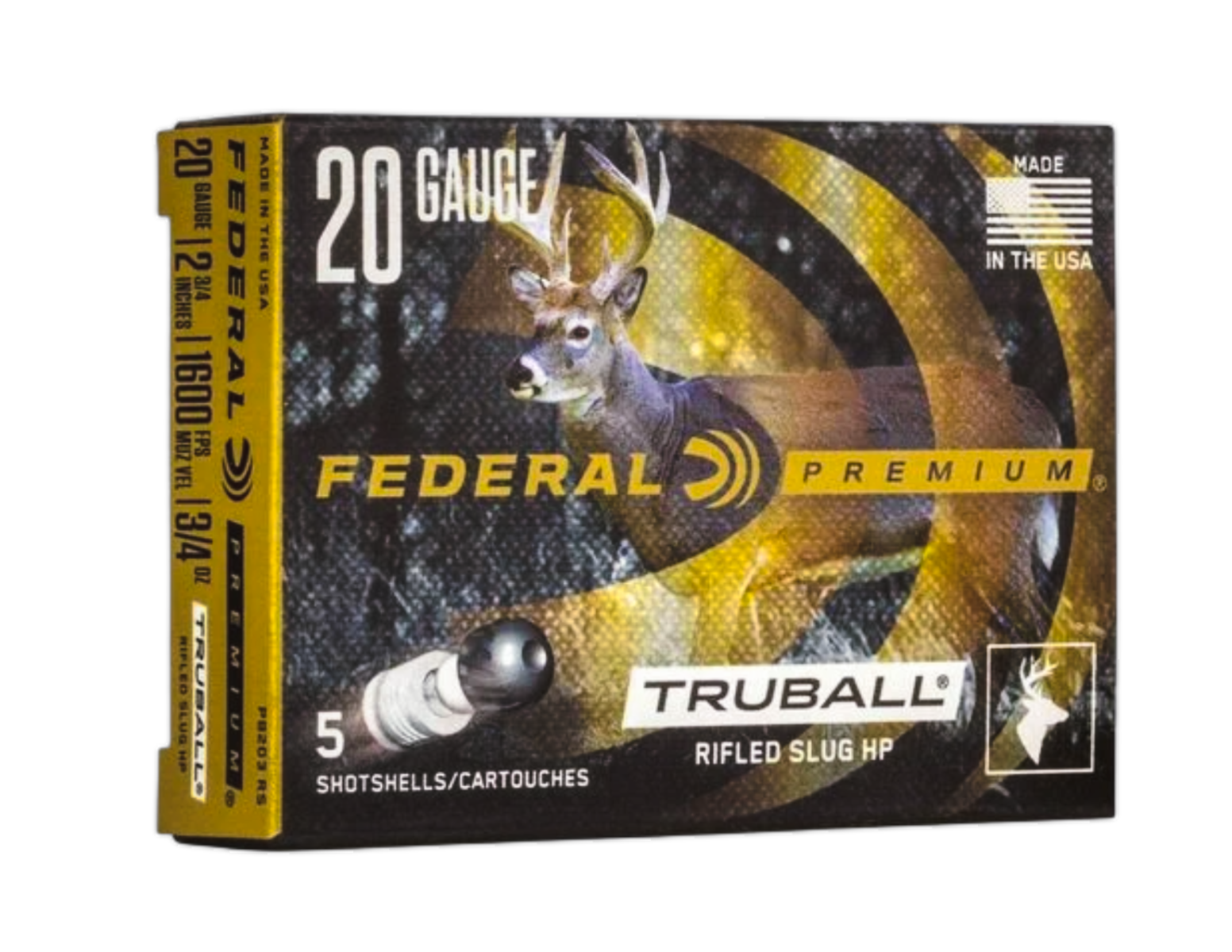Federal Premium TruBall 20GA 2 3/4" Rifled Slug, 5rd - PB203RS by Federal - Product Image