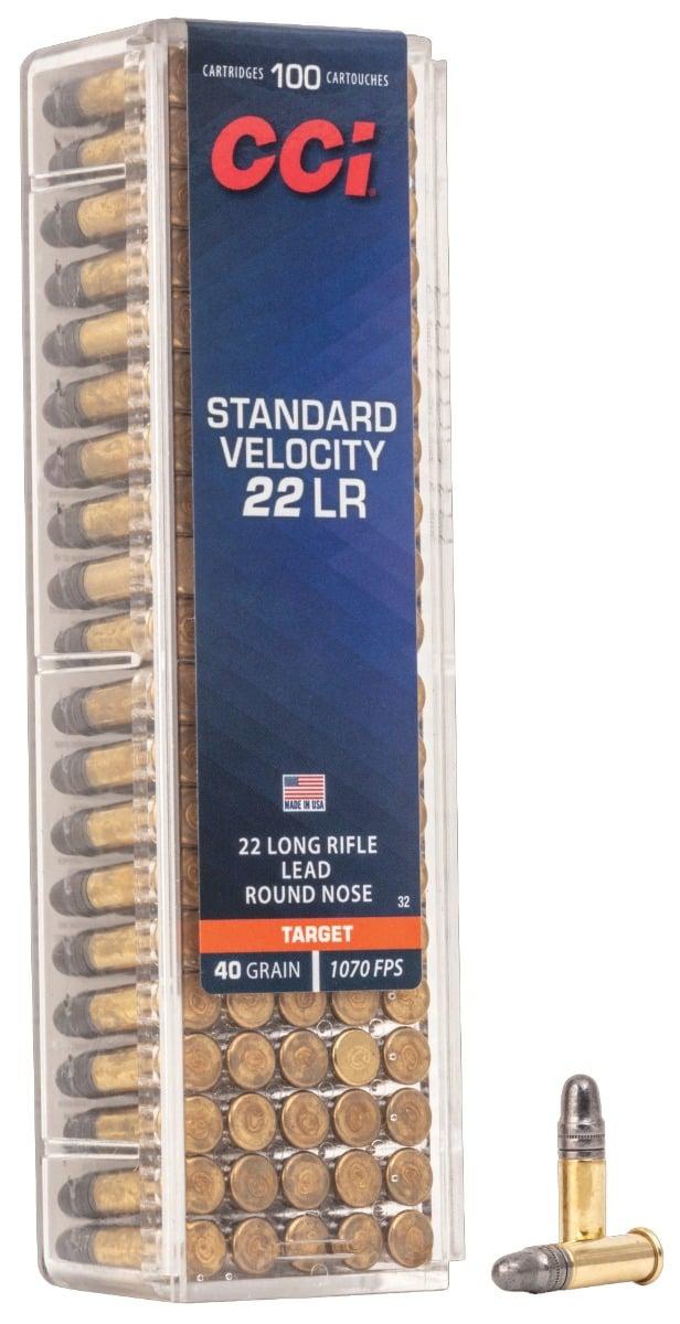CCI .22 Long Rifle 40gr LRN Standard Velocity Ammunition 100rds - 0032 by Cci - Product Image