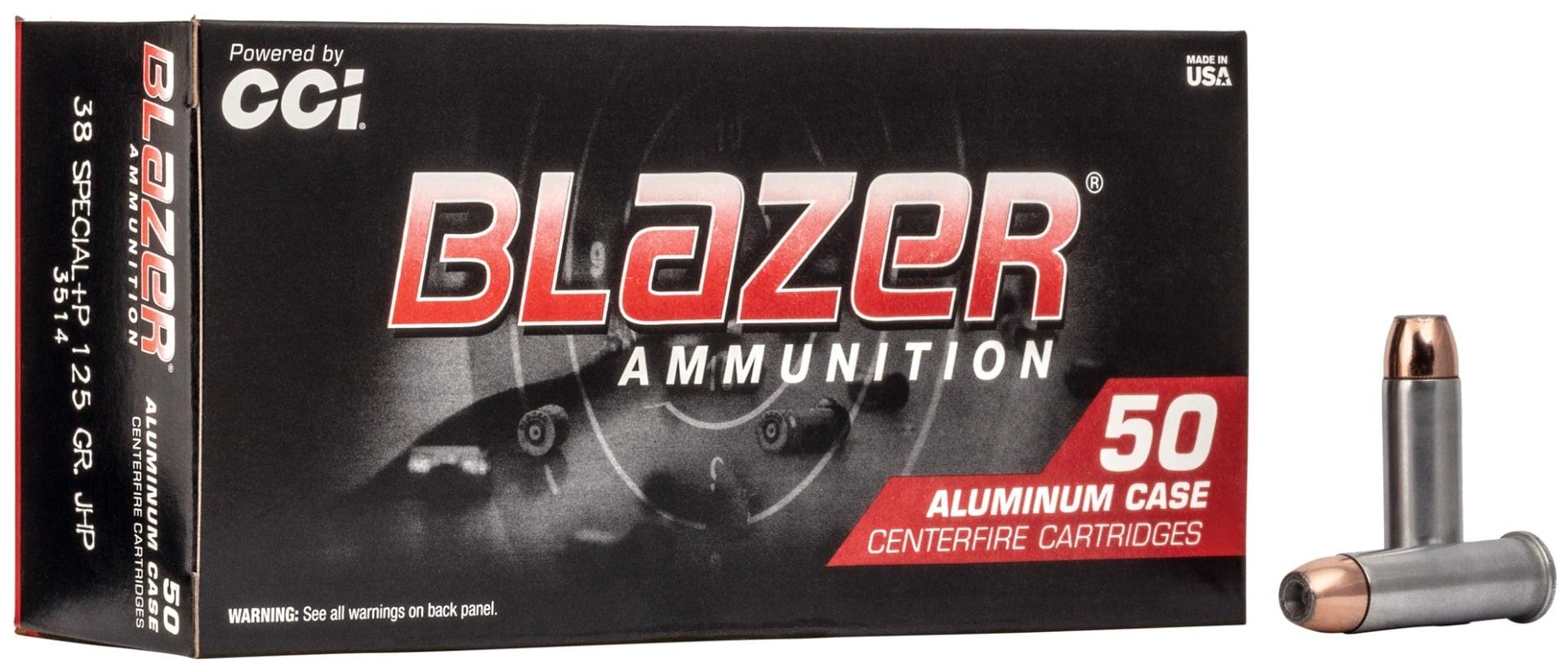 CCI Blazer 125 gr Jacketed Hollow Point .38 Spl +P Ammo, 50/box - 3514 by Cci - Product Image