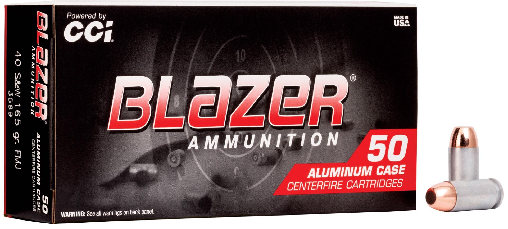 CCI Blazer 165 gr Full Metal Jacket .40 S&W Ammo, 50/box - 3589 by Cci - Product Image