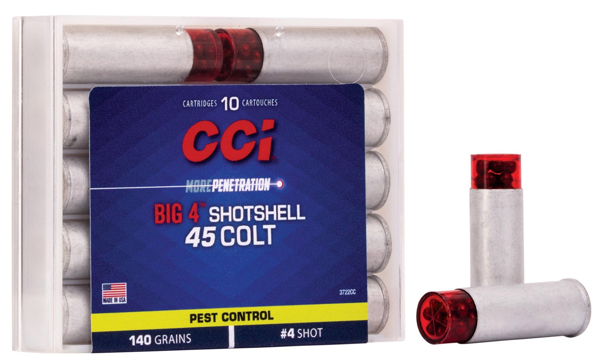 CCI BIG 4 140 gr Shotshell #4 Shot .45 Colt Ammo, 10/box - 3722CC by Cci - Product Image