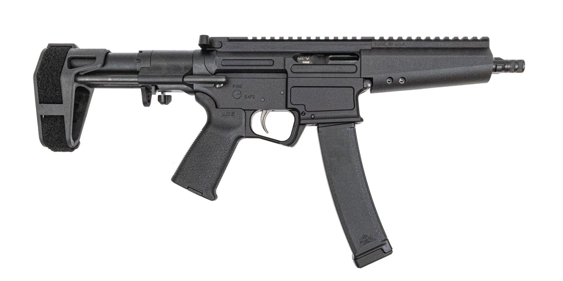 PSA AR-V 7" 9mm 1/10 Nitride Tri-Lug MOE EPT PDW Pistol by Palmetto State Armory - Product Image