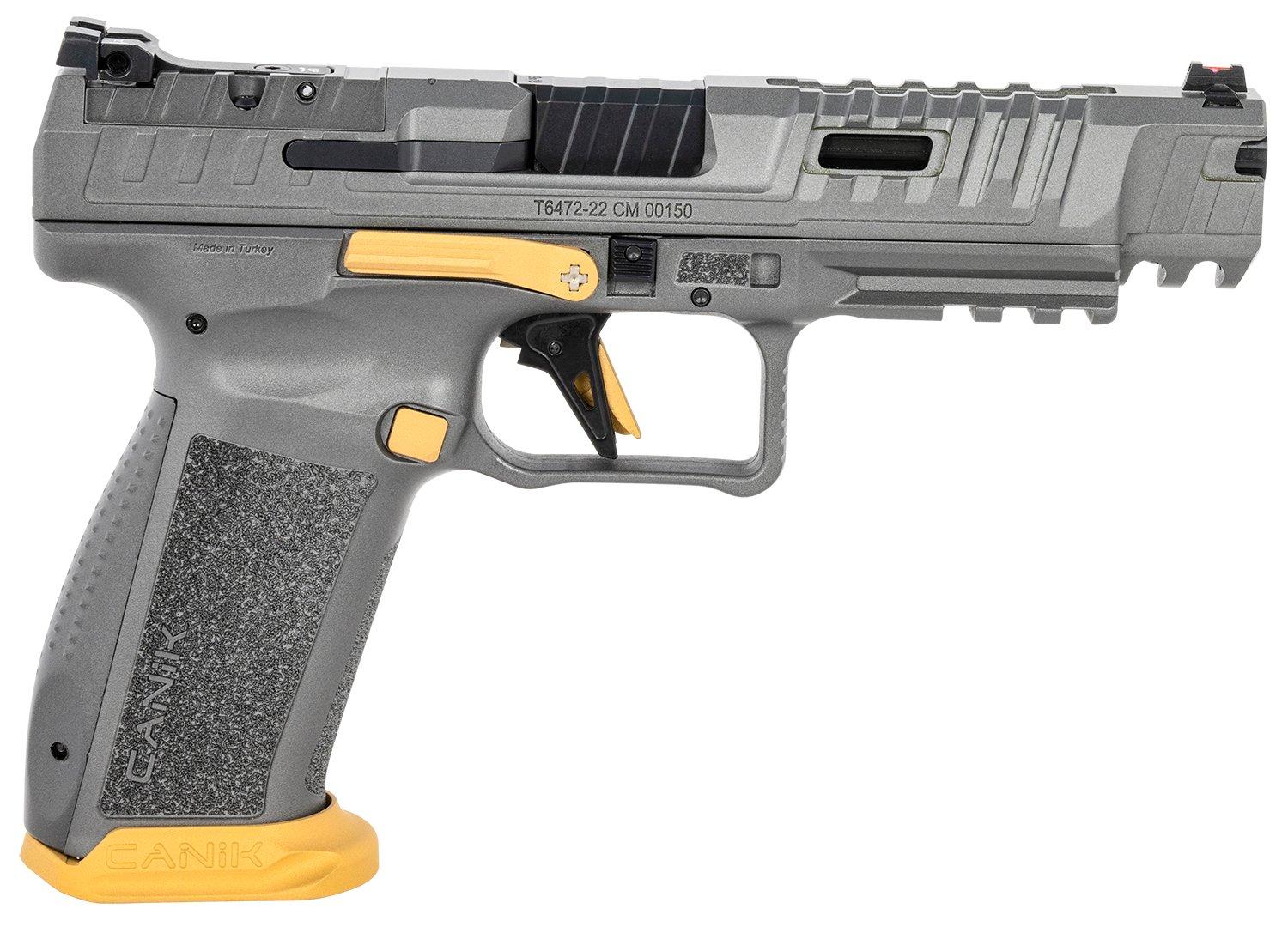 Canik SFX Rival 5" Optics Ready 9mm Pistol, Rival Gray/Gold - HG6610T-N by Canik - Product Image