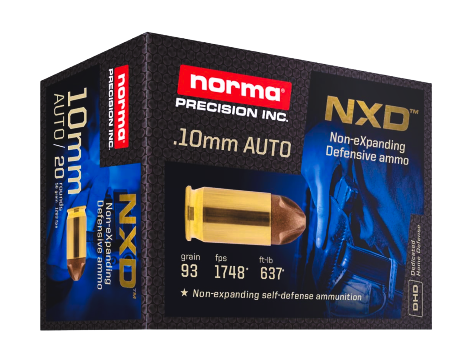 Norma NXD 10mm 93 gr Injection Molded Copper Ammo, 20Rds - 611340020 by Norma - Product Image