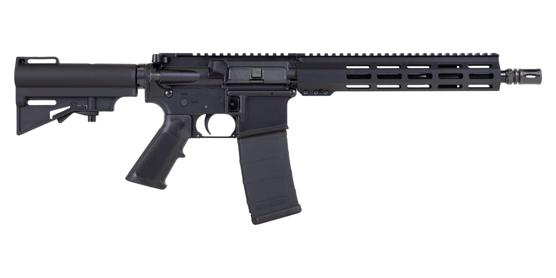 PSA 11.5" Carbine 5.56 1/7 Nitride 10.5" Lightweight Hex MLOK Classic HAR-15 Pistol - Black