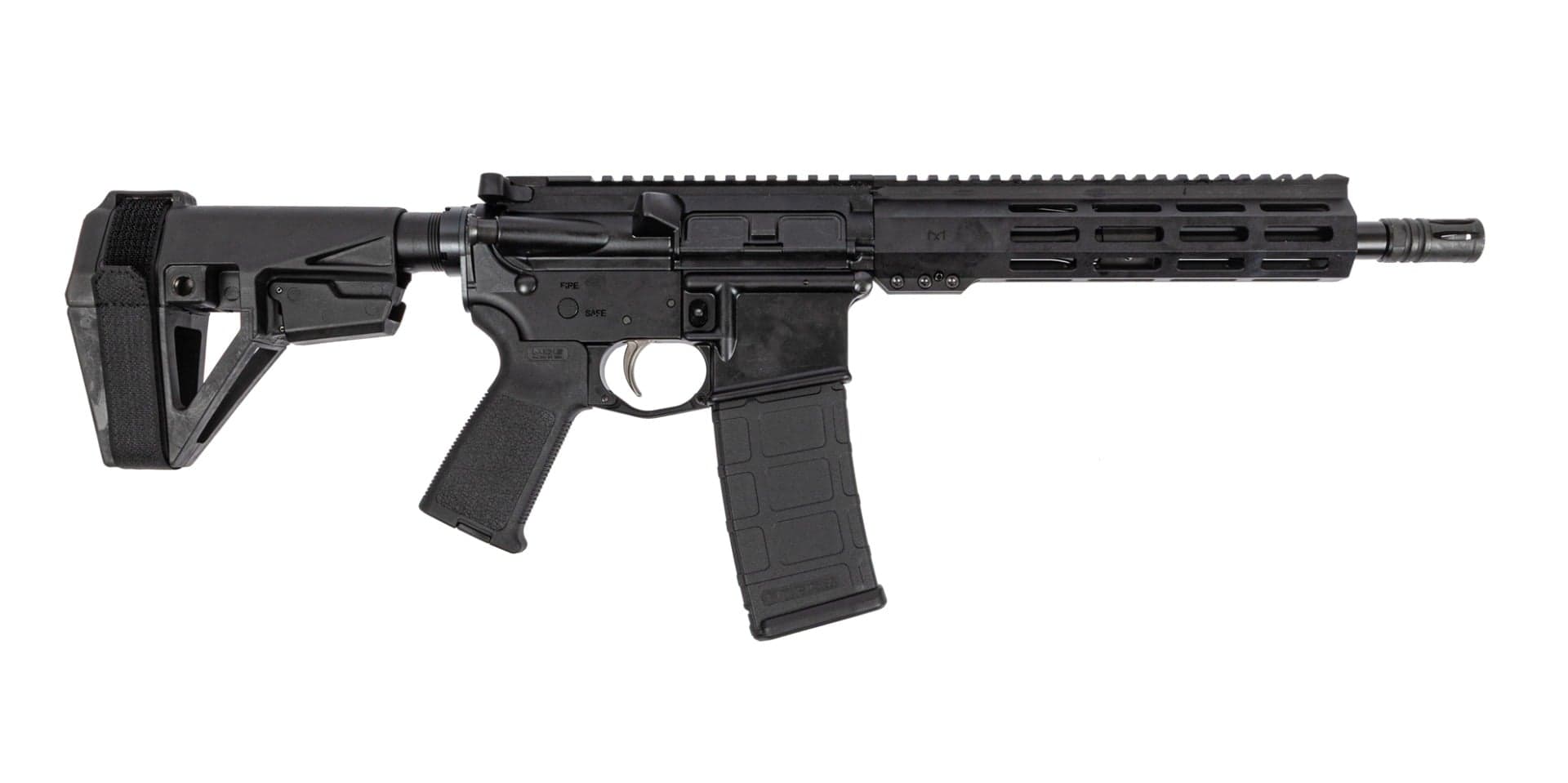 PSA 10.5" Pistol Length 300BO 1/7 Nitride 9" Lightweight Hex MLOK MOE EPT SBA5 Pistol