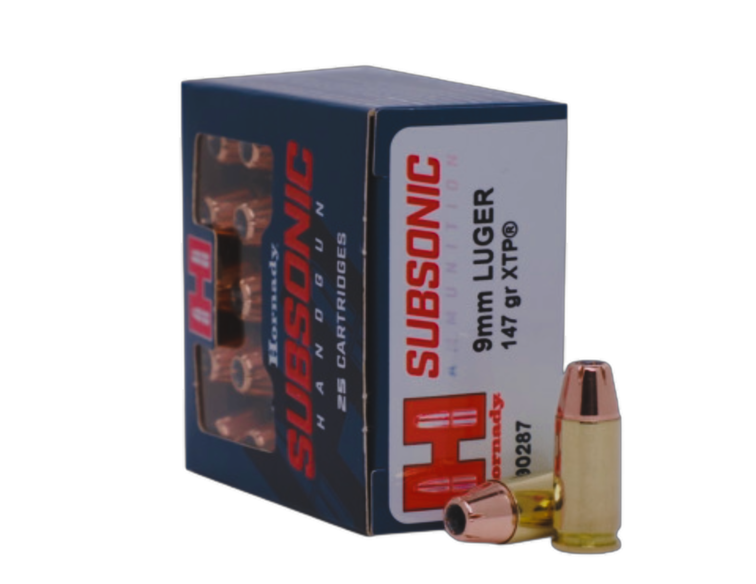 Hornady Subsonic 9mm Luger 147 gr XTP Ammo, 25/box - 90287 by Hornady - Product Image