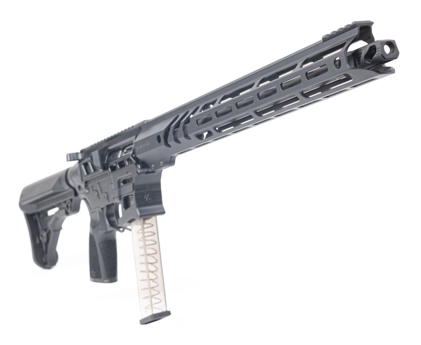 Lead Star Arms Barrage Skeletonized AR-9 9mm Rifle 16" Barrel 17" Handguard, Black - LSA-289217HG by Lead Star Arms - Product Image