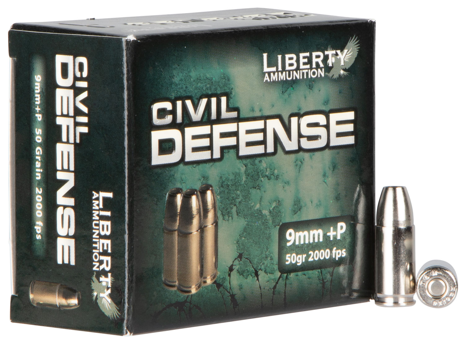 Liberty 9mm+P 50gr HP Civil Defense Ammunition 20rds - LA-CD-9-014 by Liberty Ammunition - Product Image