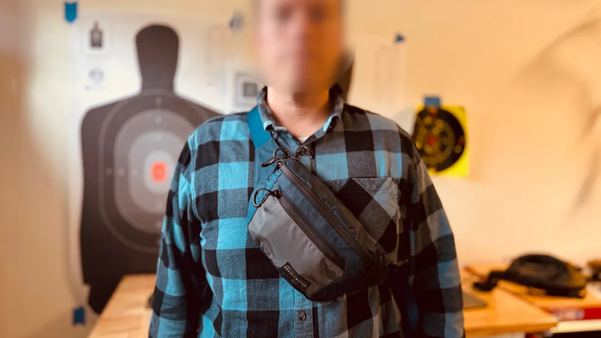 Eberlestock Bando Bag worn as a sling pack